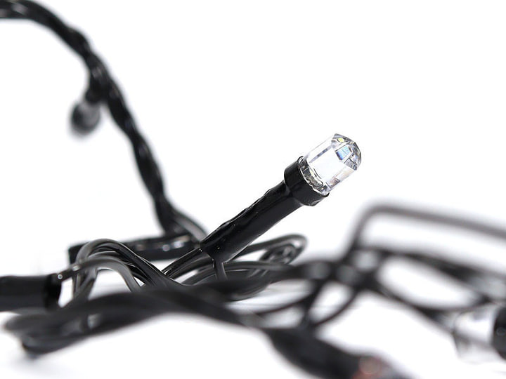 Гірлянда чорний провід лампа Рубінка велика 200LED ∙ Прозора кругла гірлянда 200LED - мініатюра 3