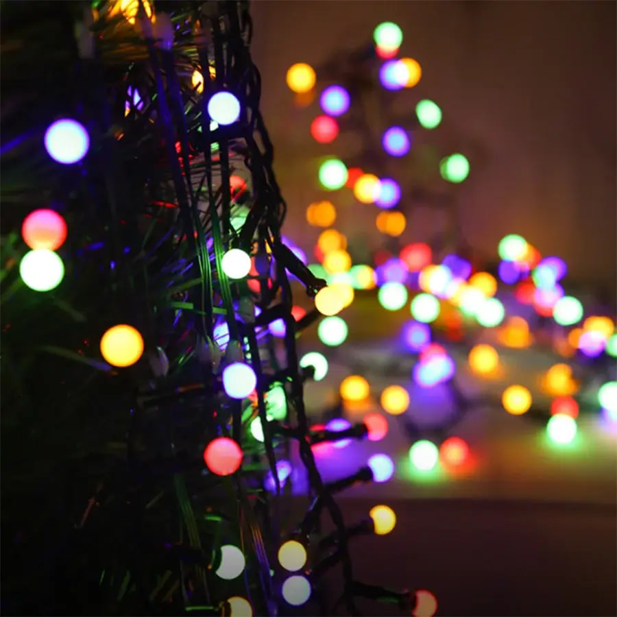 Вулична світлодіодна гірлянда «LED-куля» з діаметром кульок 5 м ∙ Провід гірлянда кульки 5M 50LED МІКС - мініатюра 3