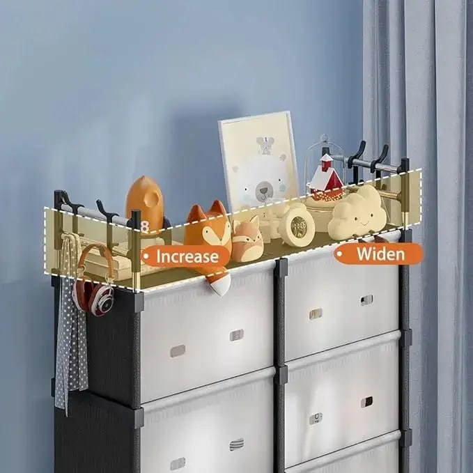 Полиця для взуття з металевим каркасом LY-1048 ∙ Складний стелаж для взуття в тамбур LY-1048 із закритими полицями - мініатюра 4