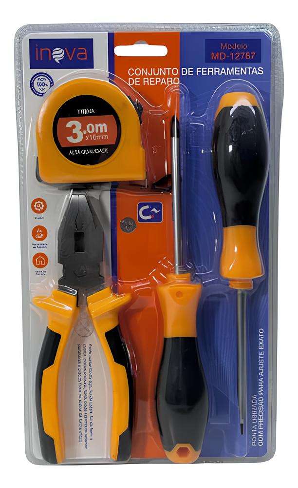 Набір інструментів для ремонту Tool Kit Set 13776-3 ∙ Міні-набір для ремонту та побутових робіт Tool Kit Set 13776-3 - мініатюра 3