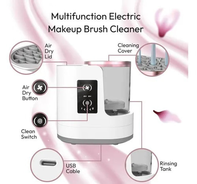 Швидке очищення та сушіння пензлів за 30 секунд XL-1321 ∙ Очисник пензлів для макіяжу XL-1321 - мініатюра 4