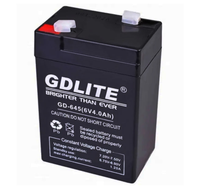 Свинцево-кислотний акумулятор GDLITE GD-645 для універсального застосування ∙ Акумулятор 6V/4Ah GDLITE GD-645