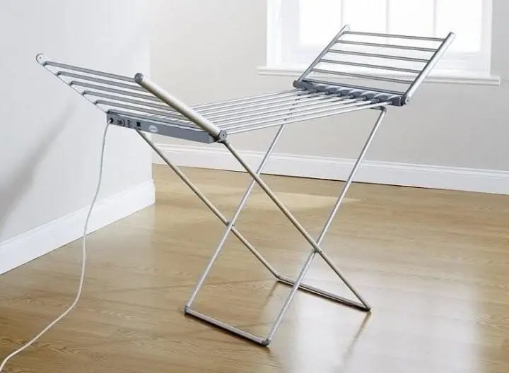 Електрична сушарка для білизни підлогова розкладна 230 Вт ∙ Сушарка для одягу з підігрівом складна алюмінієва - мініатюра 4