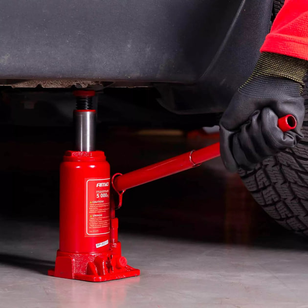 Домкрат 5т автомобільний для СТО та майстерень ∙ Гідравлічний домкрат пляшкового типу 5т - мініатюра 4