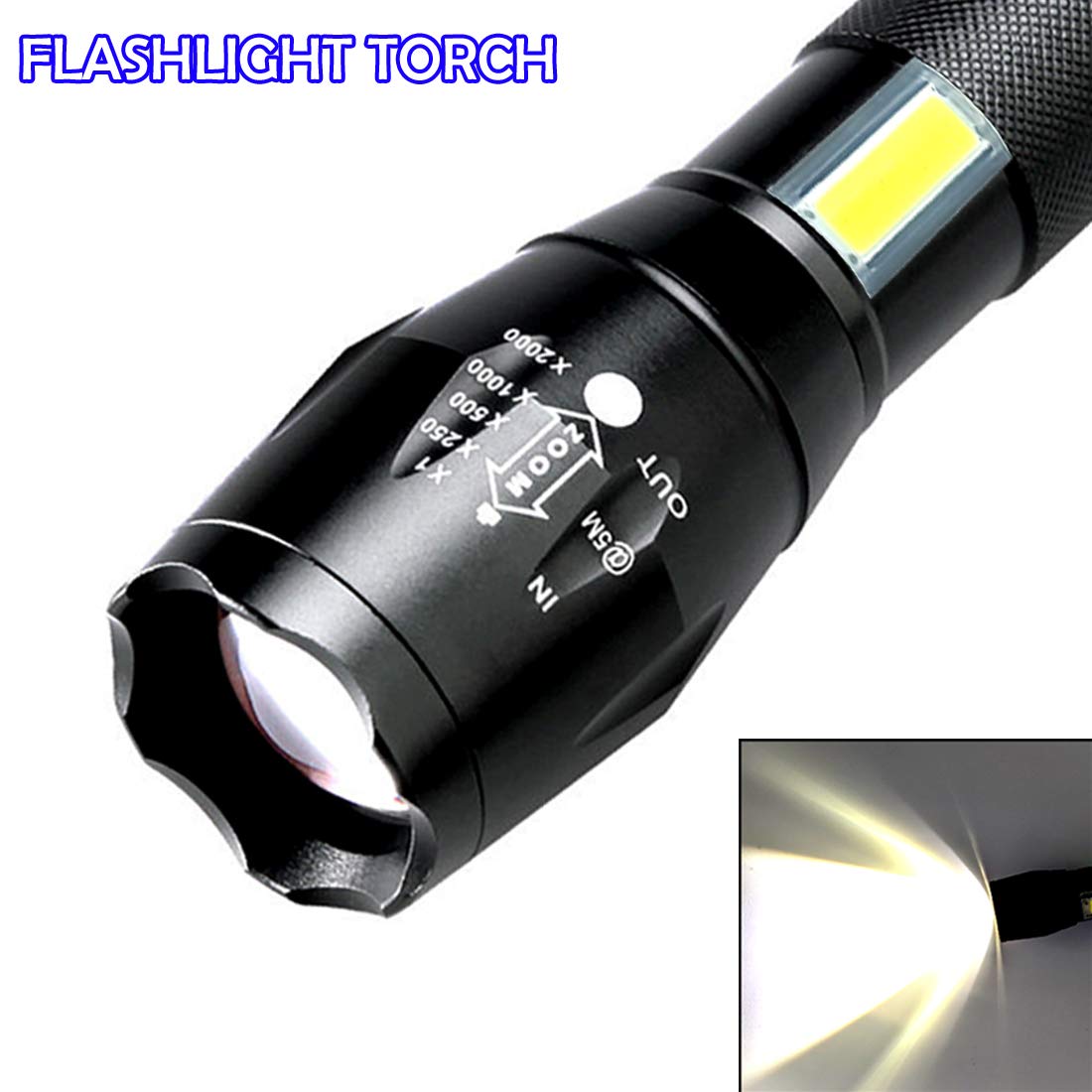 Ліхтар ручний BAILONG BL-29-T6 USB MICRO CHARGE ∙ Тактичний водонепроникний ліхтар BAILONG BL-29-T6 - мініатюра 4