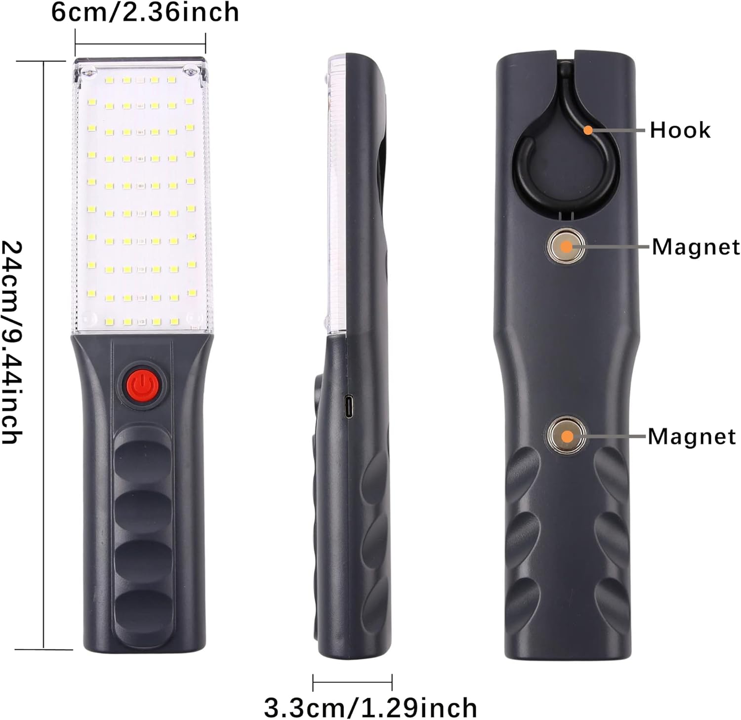 Портативний світлодіодний ліхтарик TORCH ZJ-1258 з гачком для підвішування ∙ Світлодіодний ліхтарик ZJ-1258 - мініатюра 3