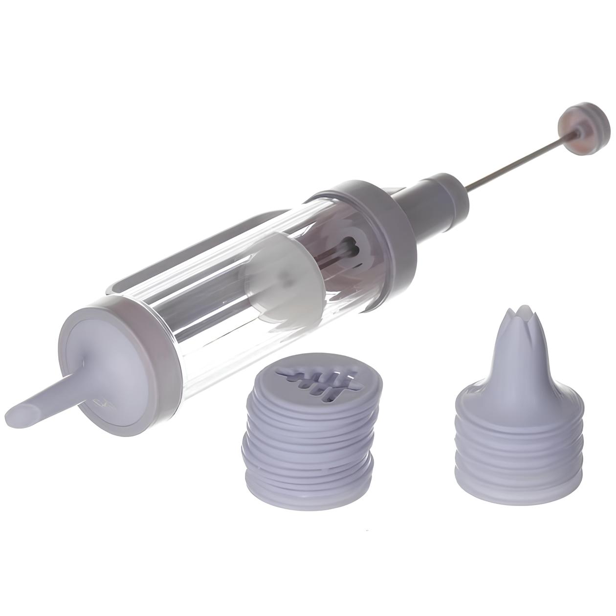 Шприц для печива та насадки для декорування Cookie Press and Cake Decorator Set ∙ Кондитерський шприц-прес із насадками для печива та крему Cake Decorator Set