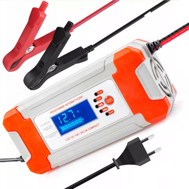 Універсальний зарядний пристрій BC 8A 12V/24V для автомобільних та мотоциклетних акумуляторів ∙ Зарядний пристрій для акумулятора BATTERY CHARGER 8A 12V/24V