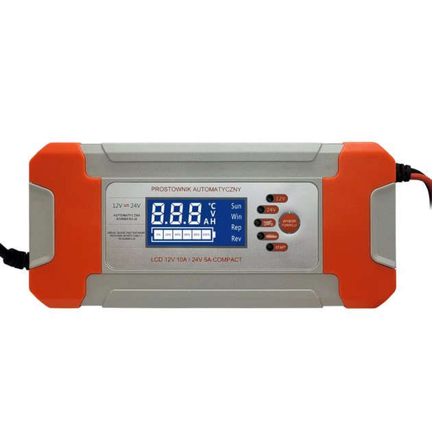 Універсальний зарядний пристрій BC 8A 12V/24V для автомобільних та мотоциклетних акумуляторів ∙ Зарядний пристрій для акумулятора BATTERY CHARGER 8A 12V/24V - мініатюра 2