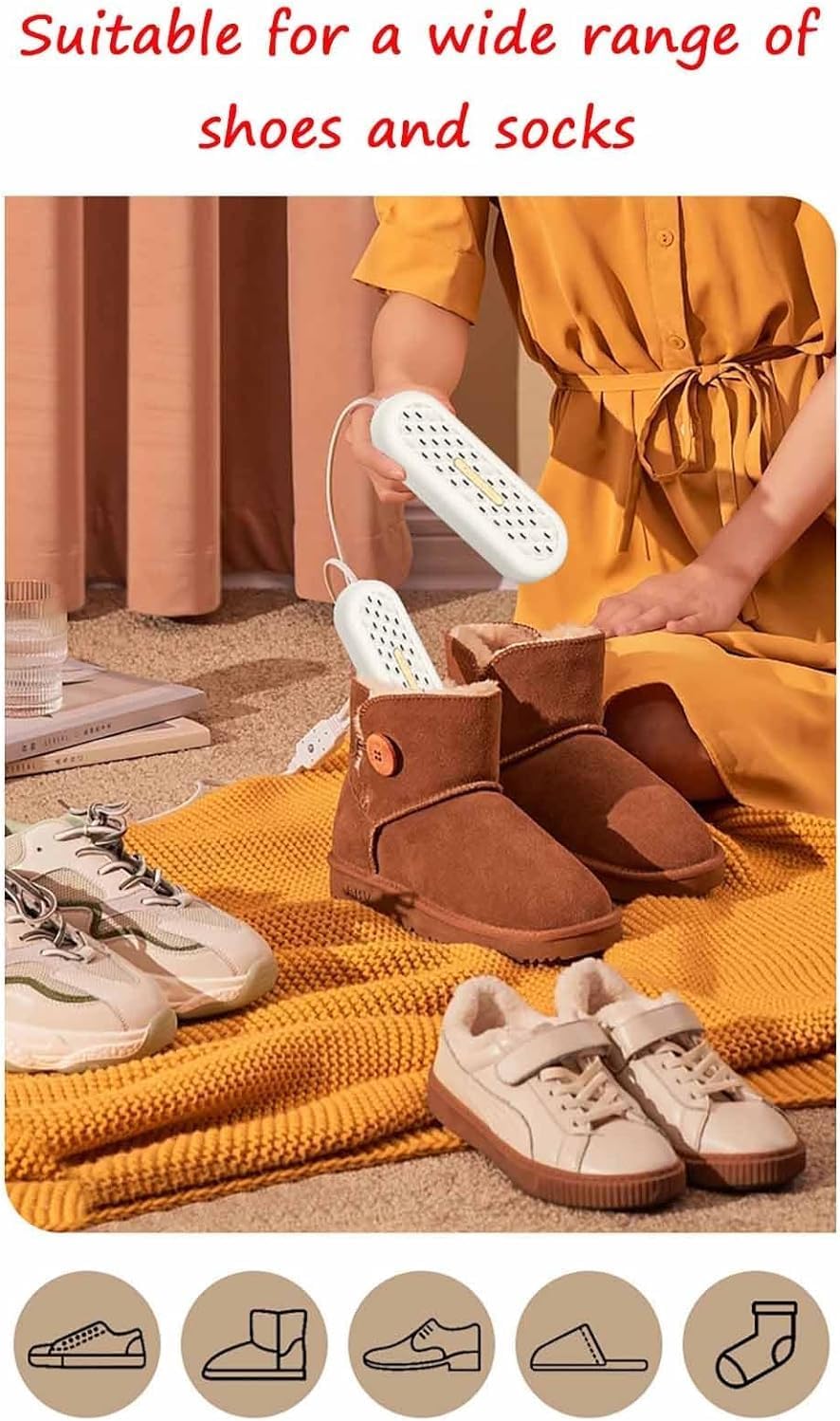 Сушарка для взуття + грілка для ніг + масажер 3 в 1 XL-1146 ∙ Універсальний пристрій для сушіння та догляду за ногами XL-1146 - мініатюра 8