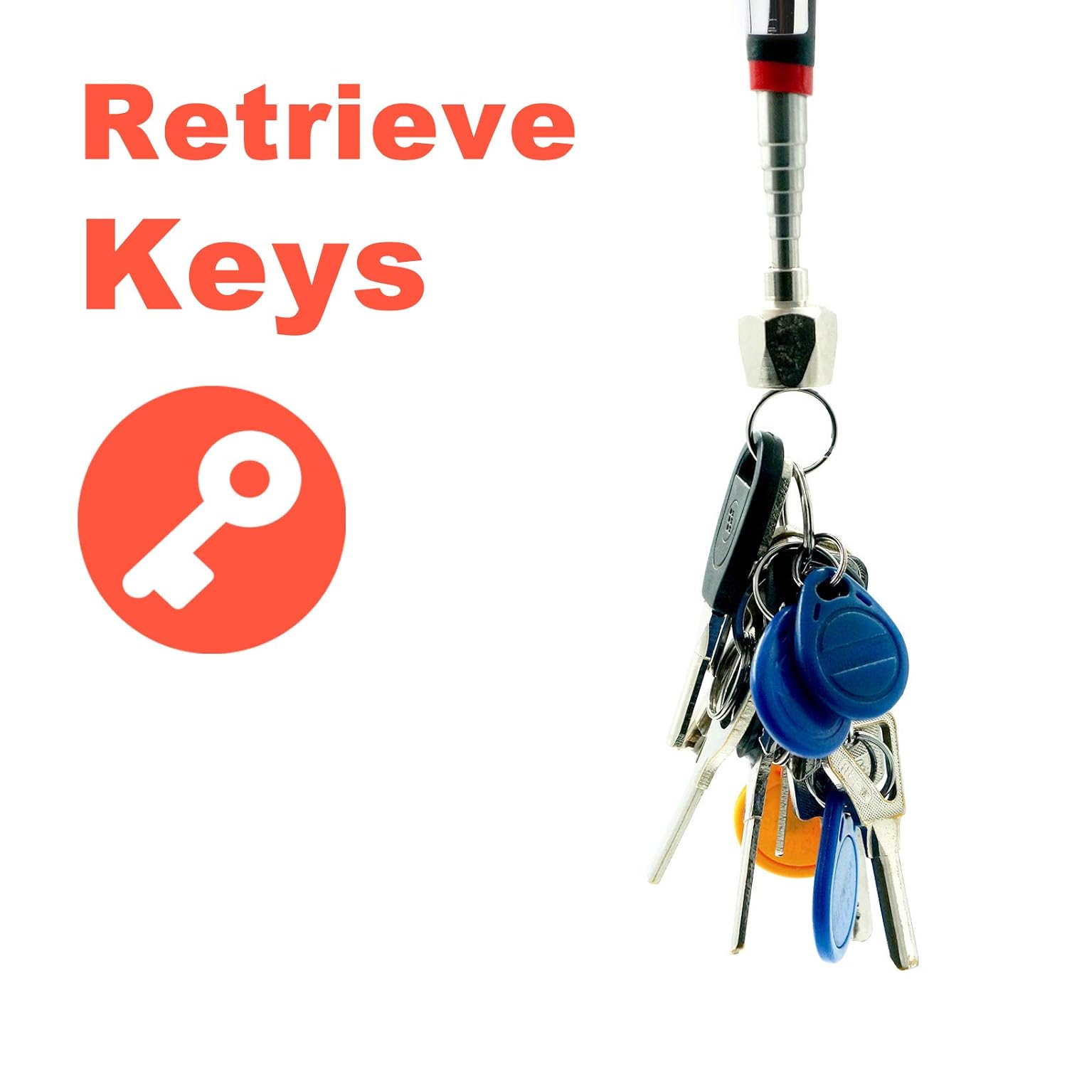 Магніт на телескопічному подовжувачі з підсвіткою ∙ Телескопічний магнітний маніпулятор з LED-підсвіткою - мініатюра 2