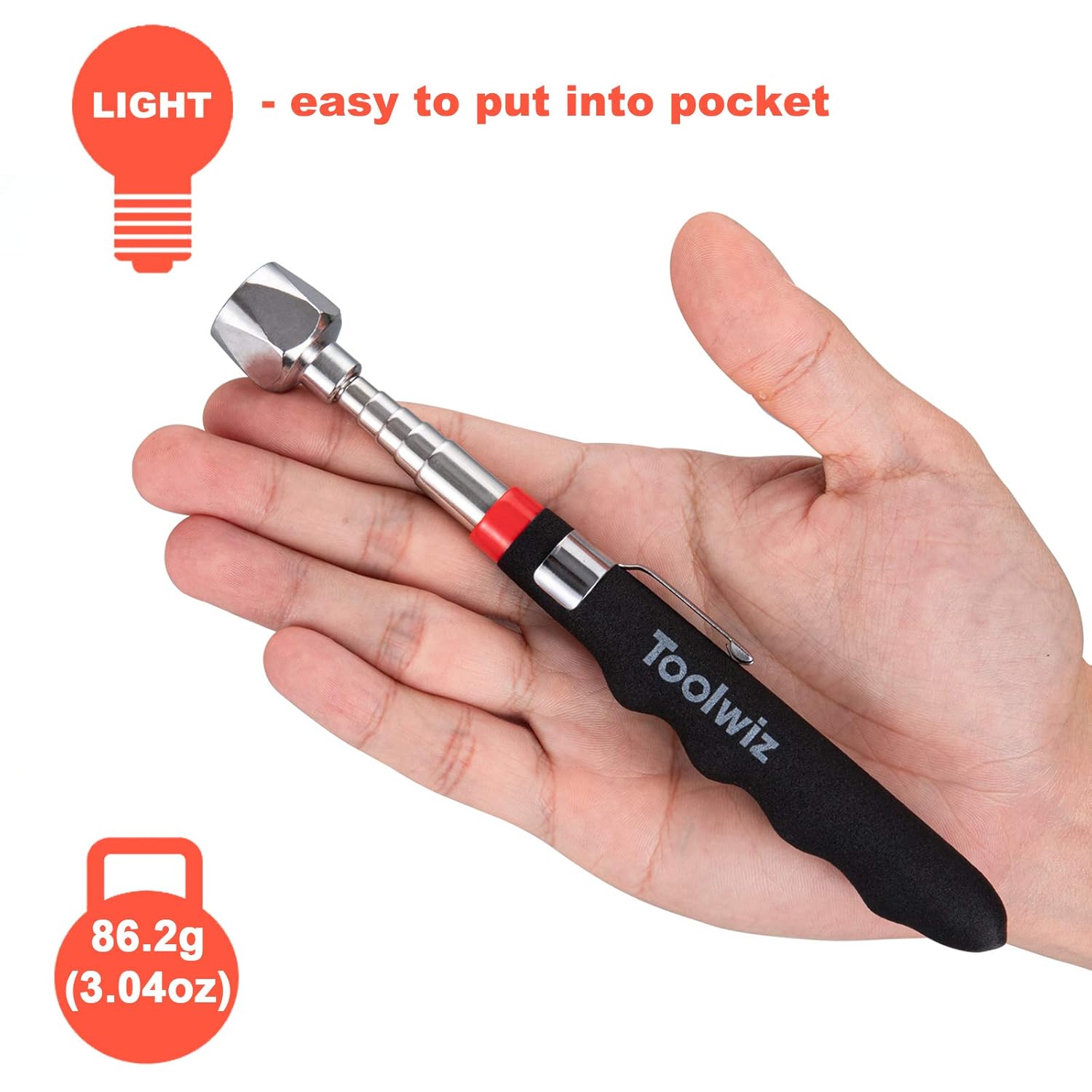 Магніт на телескопічному подовжувачі з підсвіткою ∙ Телескопічний магнітний маніпулятор з LED-підсвіткою - мініатюра 5