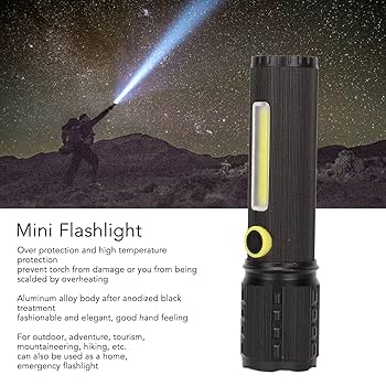 Ручний ліхтар із боковим підсвічуванням BL C63 COB+USB Charge ∙ Ліхтарик ручний BL-C63 COB із USB-зарядкою - мініатюра 3