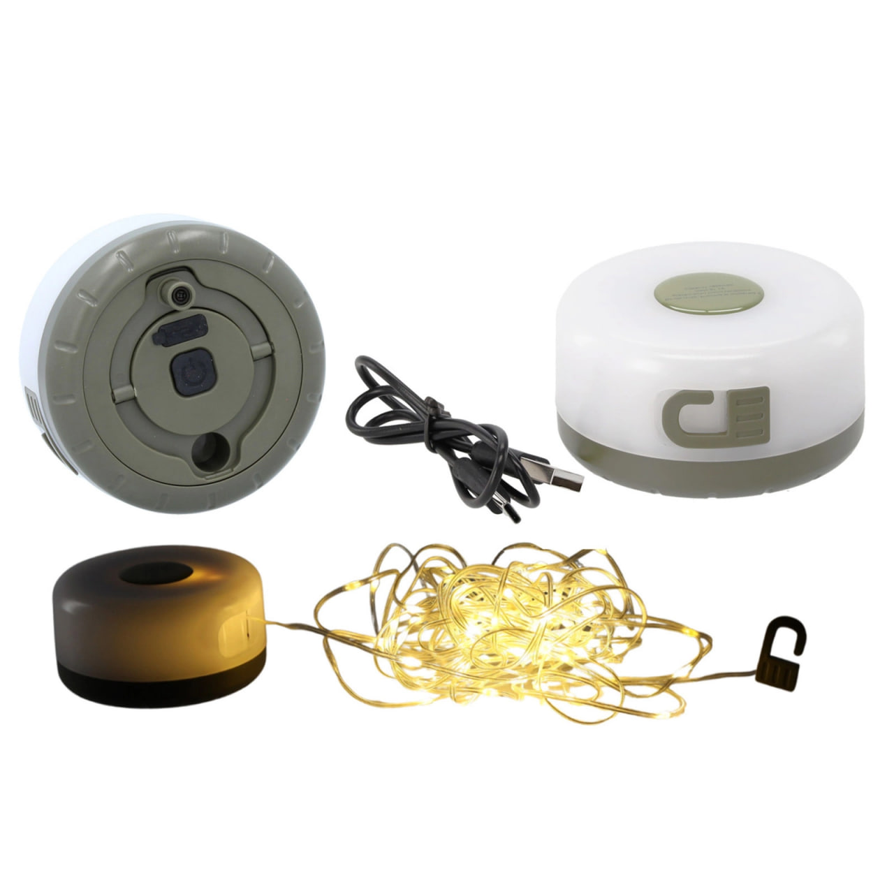 Ліхтар для кемпінгу з гірляндою 20 м USB - мініатюра 5