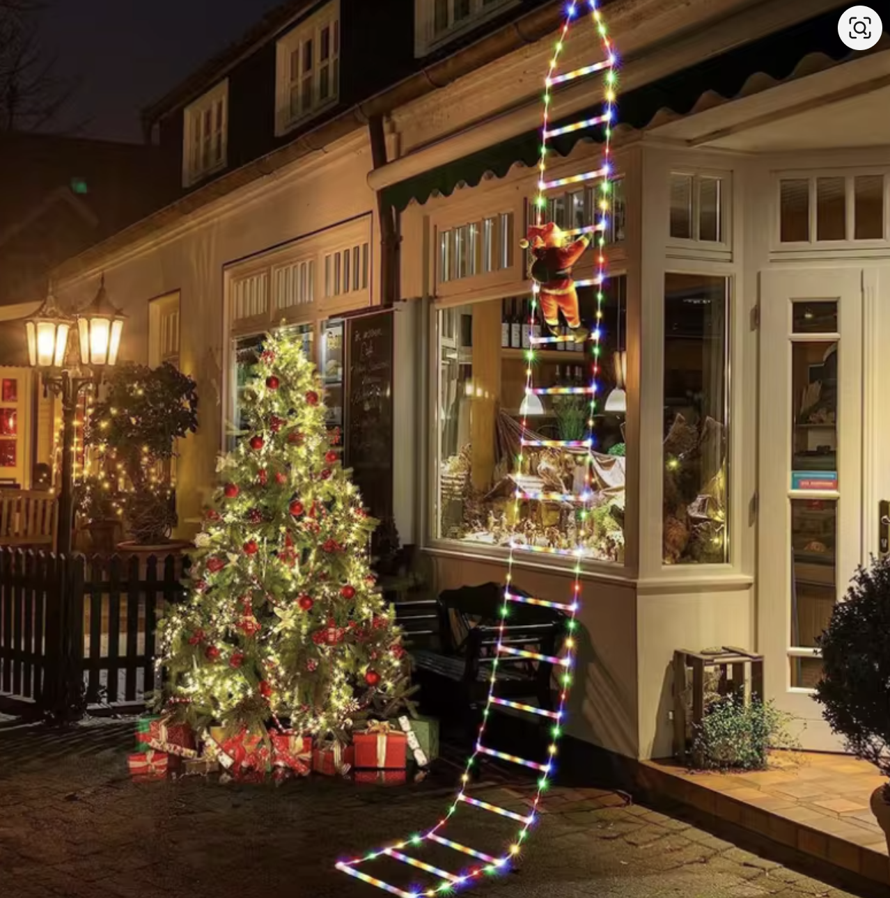 Світлодіодна новорічна гірлянда Санта Клаус на сходах XL-71-2 ∙ Санта Клаус ДЕКОР гірлянда 1m mix XL-71-2