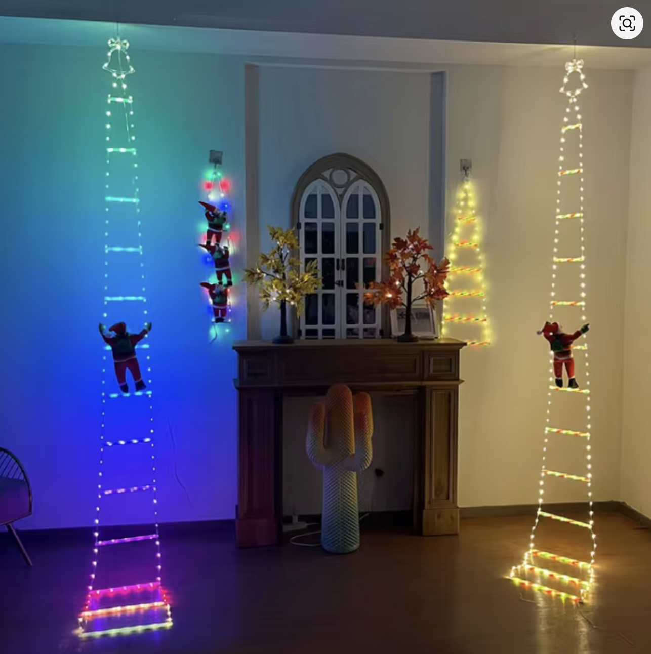 Світлодіодна новорічна гірлянда Санта Клаус на сходах XL-71-2 ∙ Санта Клаус ДЕКОР гірлянда 1m mix XL-71-2 - мініатюра 2