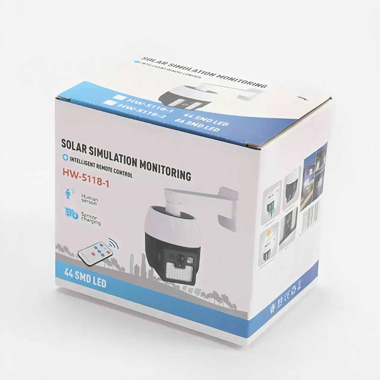 Уличний світлодіодний ліхтар муляж камери HW-5118-1 44 SMD з реакцією на рух ∙ Камера-обманка HW-5118-1 з лампою та реакцією на рух - мініатюра 3