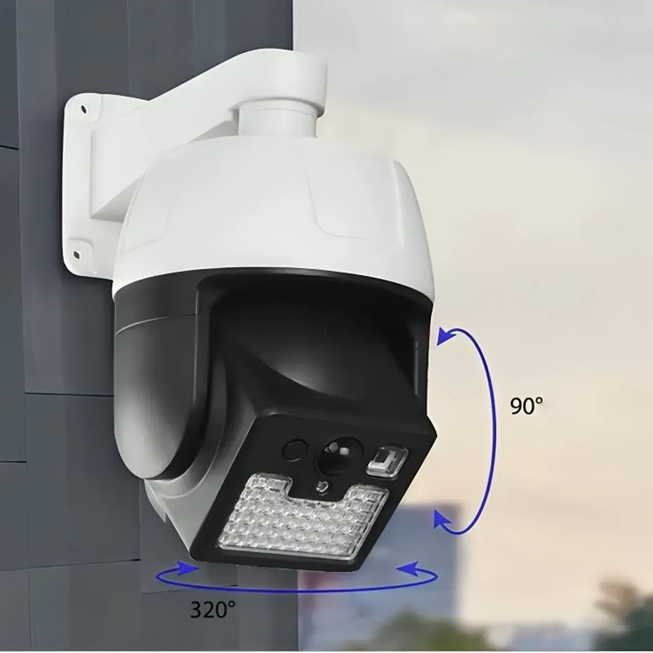 Уличний світлодіодний ліхтар муляж камери HW-5118-1 44 SMD з реакцією на рух ∙ Камера-обманка HW-5118-1 з лампою та реакцією на рух - мініатюра 4