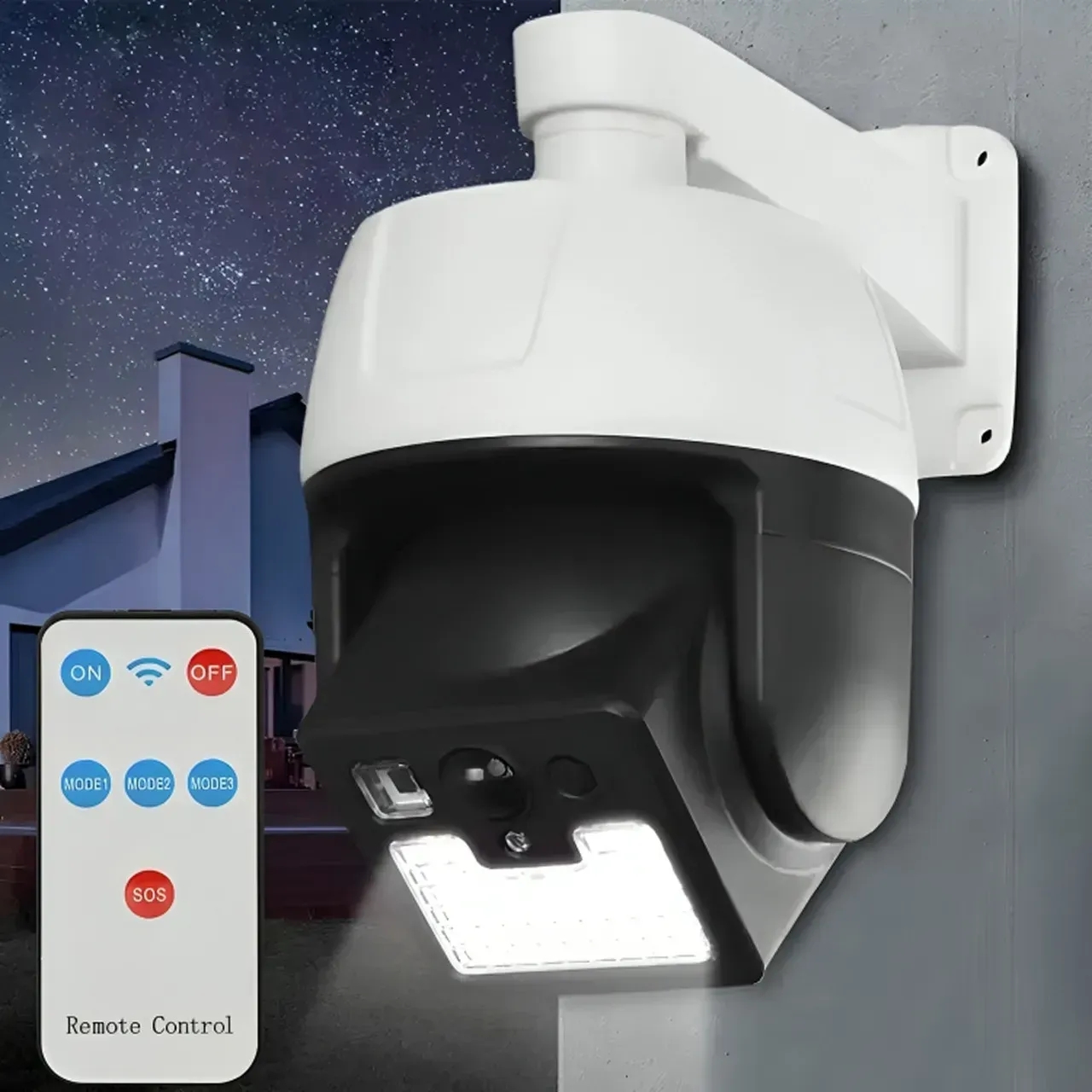 Уличний світлодіодний ліхтар муляж камери HW-5118-1 44 SMD з реакцією на рух ∙ Камера-обманка HW-5118-1 з лампою та реакцією на рух - мініатюра 7