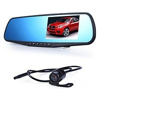 Автомобільний відеореєстратор - дзеркало DVR 138W з камерою заднього виду - мініатюра 2