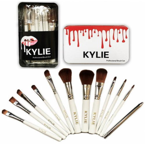 Професійні кисті для макіяжу Kylie Professional Brush Set 12 шт. ∙ Набір кистей Kylie Professional для очей та обличчя - мініатюра 2