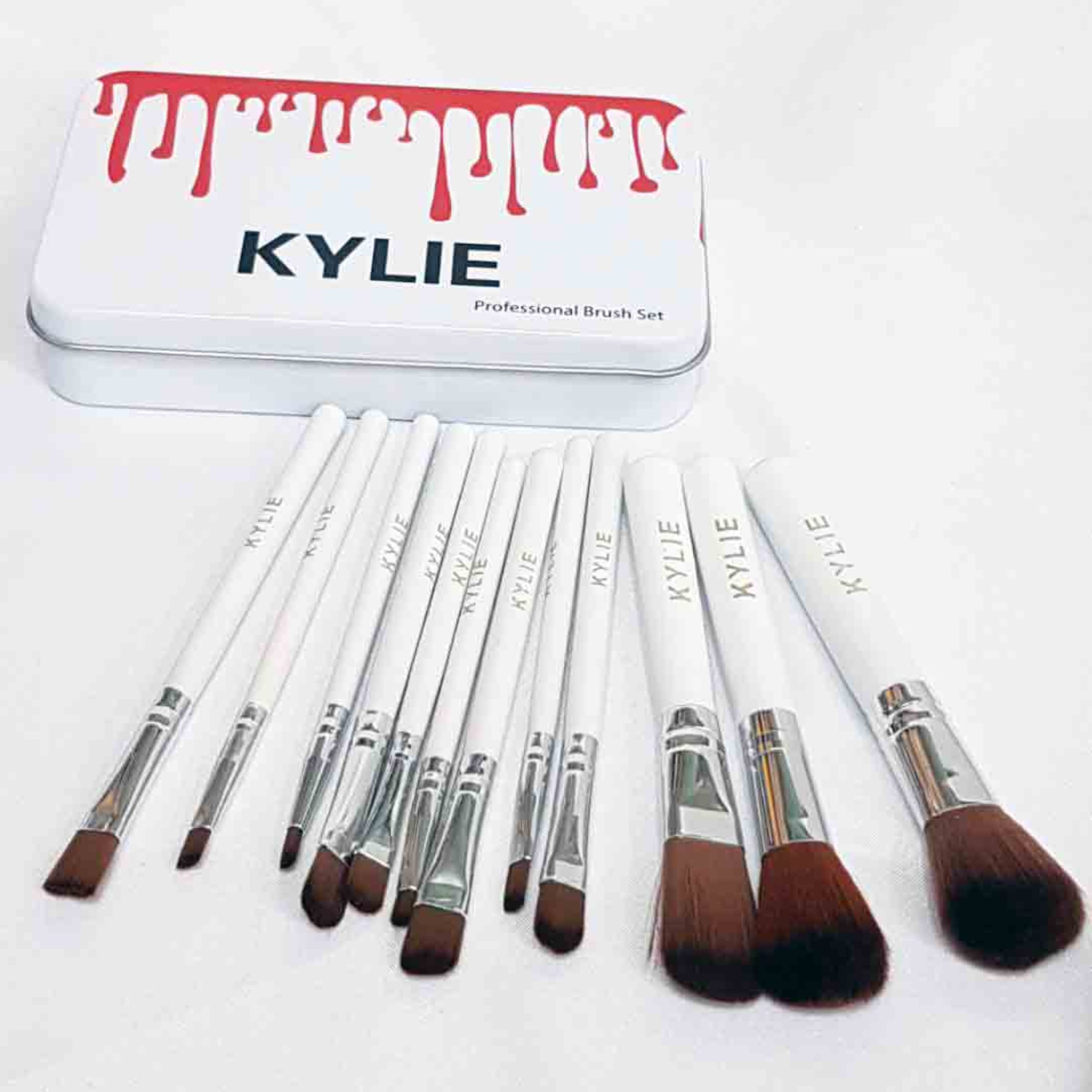 Професійні кисті для макіяжу Kylie Professional Brush Set 12 шт. ∙ Набір кистей Kylie Professional для очей та обличчя - мініатюра 3