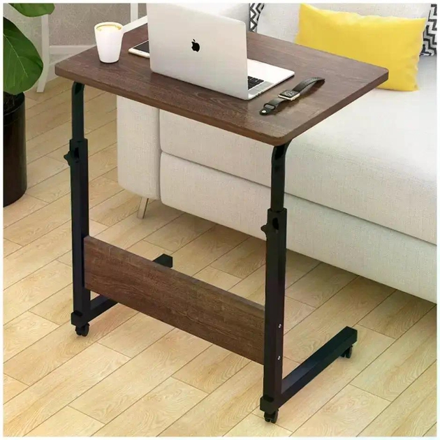Стіл приліжковий прямокутний із цільною стільницею ZM687 ∙ Багатофункціональний стіл на колесах ZM687 — комфорт у русі - мініатюра 4