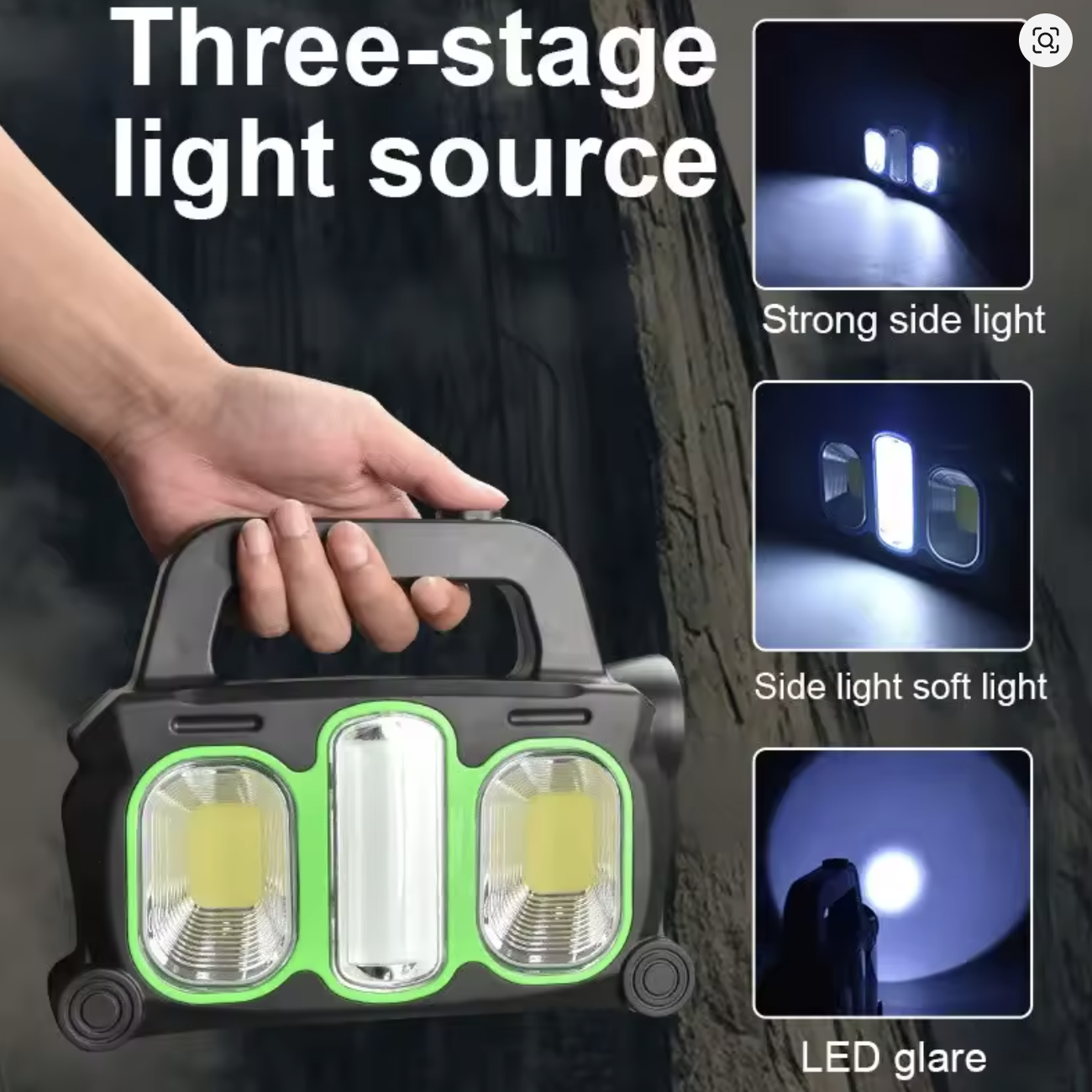 Ліхтар ручний аварійний акумуляторний Hurry-bolt HB-6169 ∙ Переносний ліхтар HB-6169 з сонячною панеллю - мініатюра 4