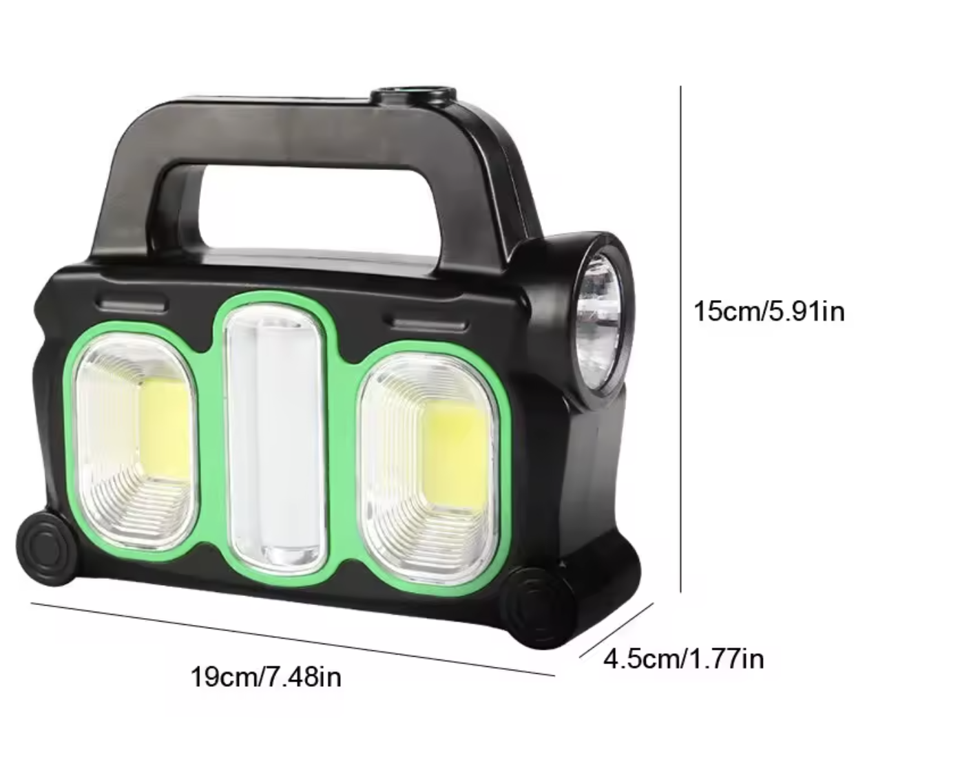 Ліхтар ручний аварійний акумуляторний Hurry-bolt HB-6169 ∙ Переносний ліхтар HB-6169 з сонячною панеллю - мініатюра 5