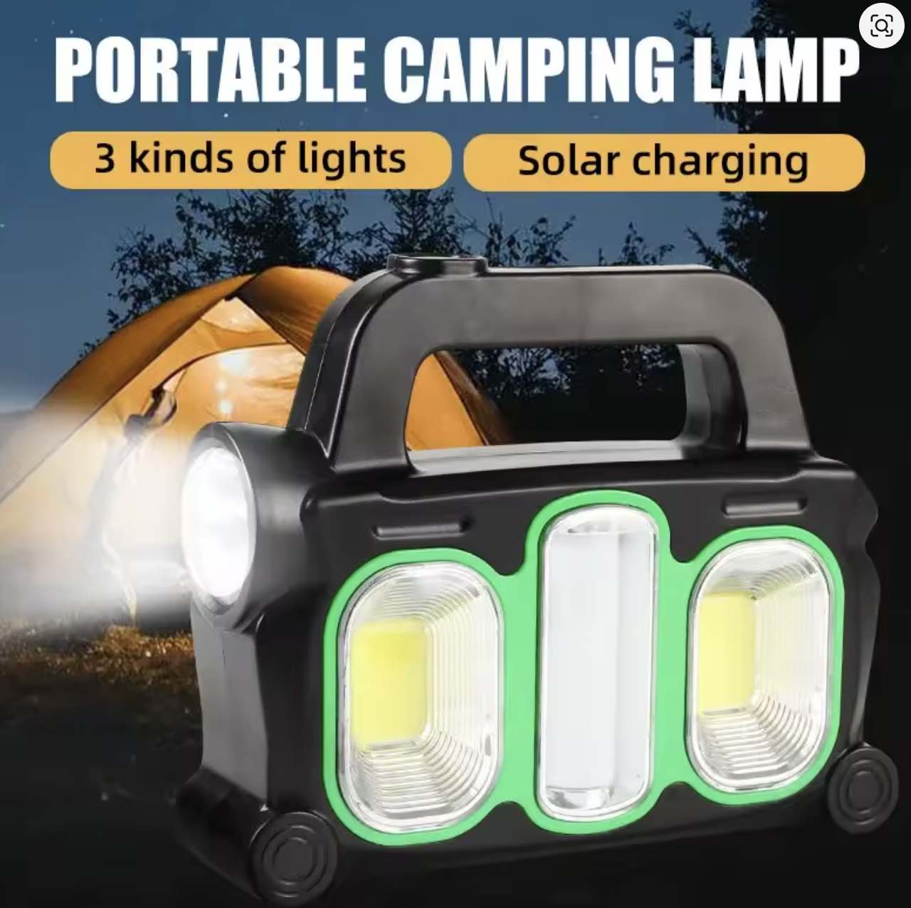 Ліхтар ручний аварійний акумуляторний Hurry-bolt HB-6169 ∙ Переносний ліхтар HB-6169 з сонячною панеллю - мініатюра 6