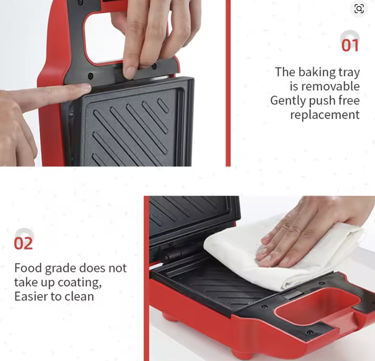 Електрична сандвіч-машина Breakfast Machine ∙ Сандвіч-машина Breakfast Machine 600 Вт 2 сандвічі - мініатюра 4