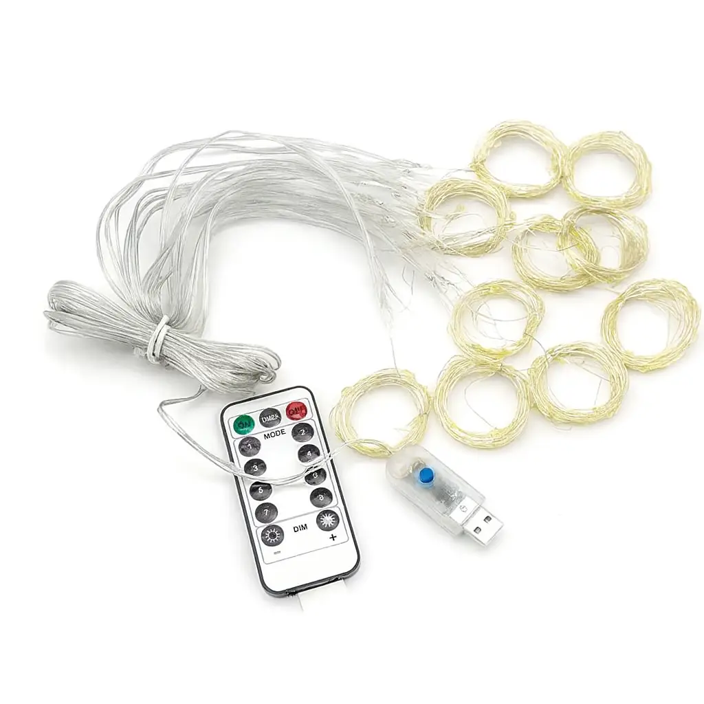 Гірлянда ШТОРА 2×2 м 200 LED Тепле світло XL-85-20 ∙ Світлодіодна штора 200 ламп 2×2 м XL-85-20 - мініатюра 5