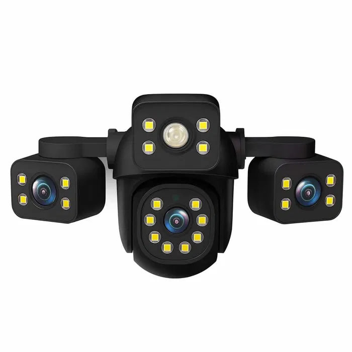 Камера відеоспостереження 12MP Wi-Fi IP-камера HD 3 об’єктива ∙ Потрійна вулична Wi-Fi камера відеоспостереження з боковими лінзами - мініатюра 4