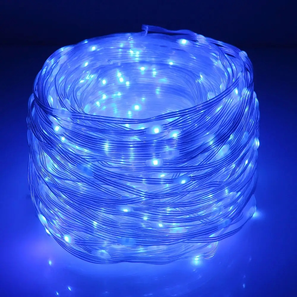 ПРОЗОРИЙ провід Гірлянда 500 (450*25*4501*25м) Синій XL-53-5 ∙ Гірлянда LED 500 прозорий провід 450+25+4501+25 м синє світло - мініатюра 3