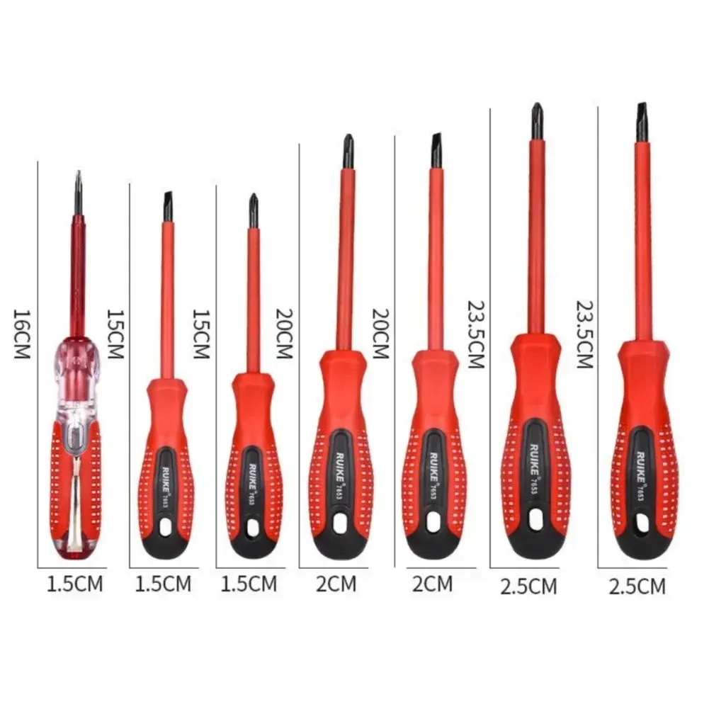 Діелектричні викрутки Screwdriver Set для безпечної роботи з електрикою ∙ Набір діелектричних викруток у чохлі Screwdriver Set 7 шт - мініатюра 6