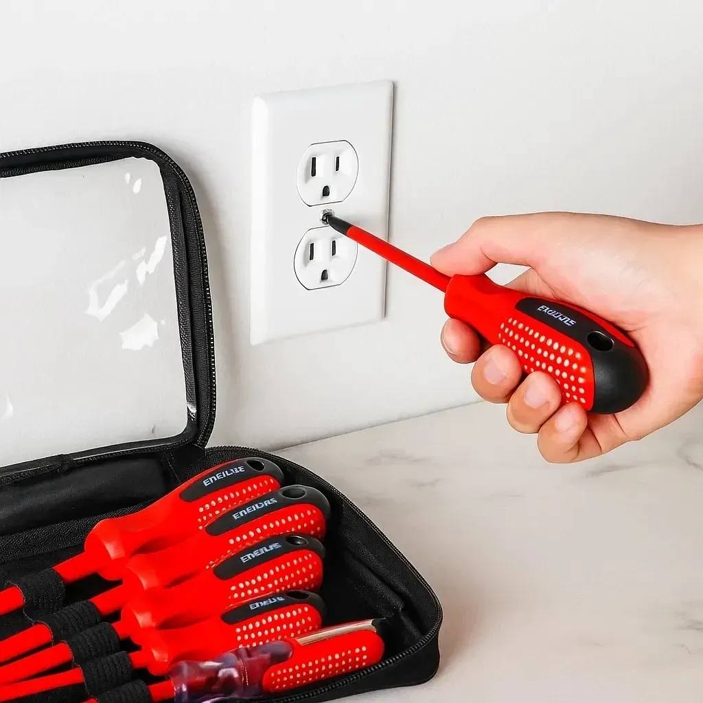 Діелектричні викрутки Screwdriver Set для безпечної роботи з електрикою ∙ Набір діелектричних викруток у чохлі Screwdriver Set 7 шт - мініатюра 8