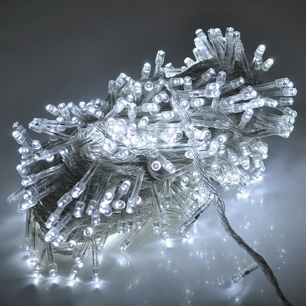 ПРОЗОРИЙ провід Гірлянда 500 (450254501*25 м) БІЛИЙ XL-52-10 ∙ Гірлянда LED 500 прозорий провід 450+25+4501+25 м - мініатюра 2