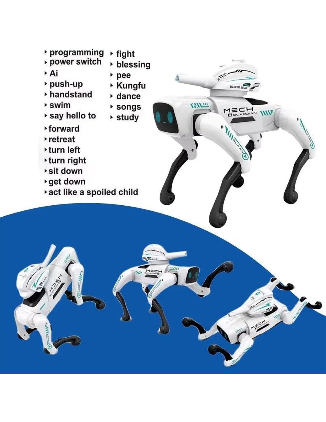Інтелектуальний робот-собака-охоронець Mech Guardian ∙ Робот-собака MECH GUARDIAN QF660-2 - мініатюра 3