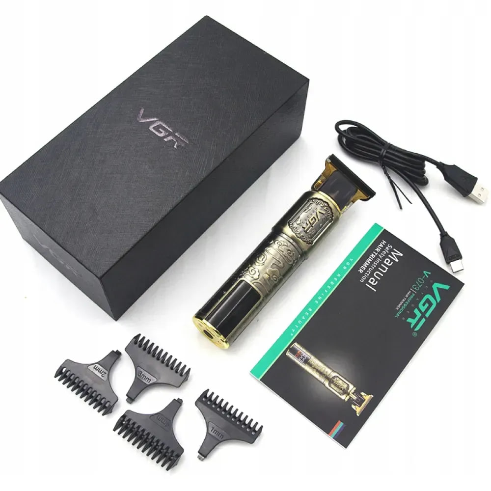 Тример VGR V-073 акумуляторний для бороди та волосся ∙ Акумуляторна машинка для стрижки від USB + 4 насадки VGR V-073 - мініатюра 7