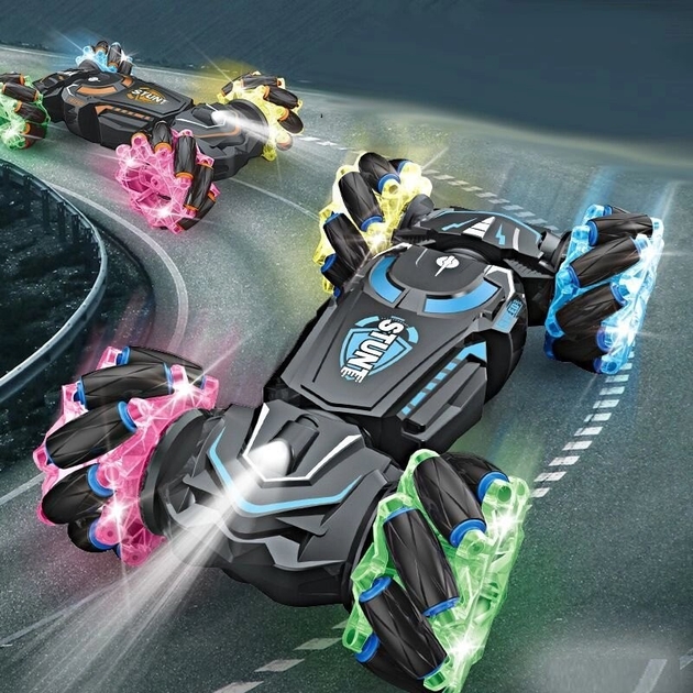 Машинка-перевертень Stunt Car H-6020 з джойстиком радіокерування та підсвічуванням коліс ∙ Машинка-перевертень що світиться H-6020 - мініатюра 3