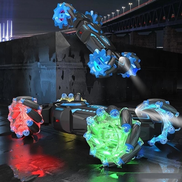 Машинка-перевертень Stunt Car H-6020 з джойстиком радіокерування та підсвічуванням коліс ∙ Машинка-перевертень що світиться H-6020 - мініатюра 5