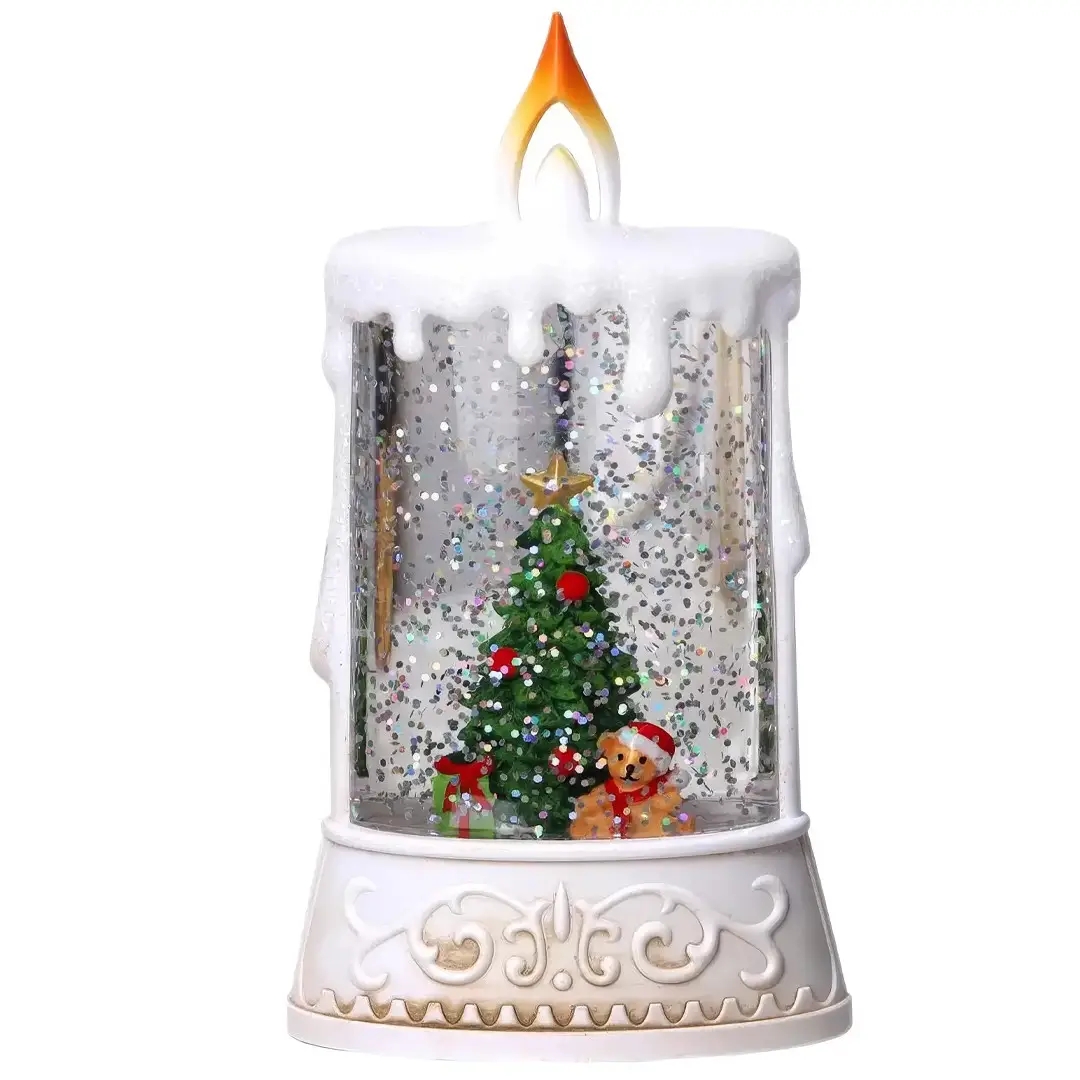 Новорічний нічник Свічка зі сніговиком SH2826 ∙ Новорічний музичний нічник-світильник SH2826 - мініатюра 2