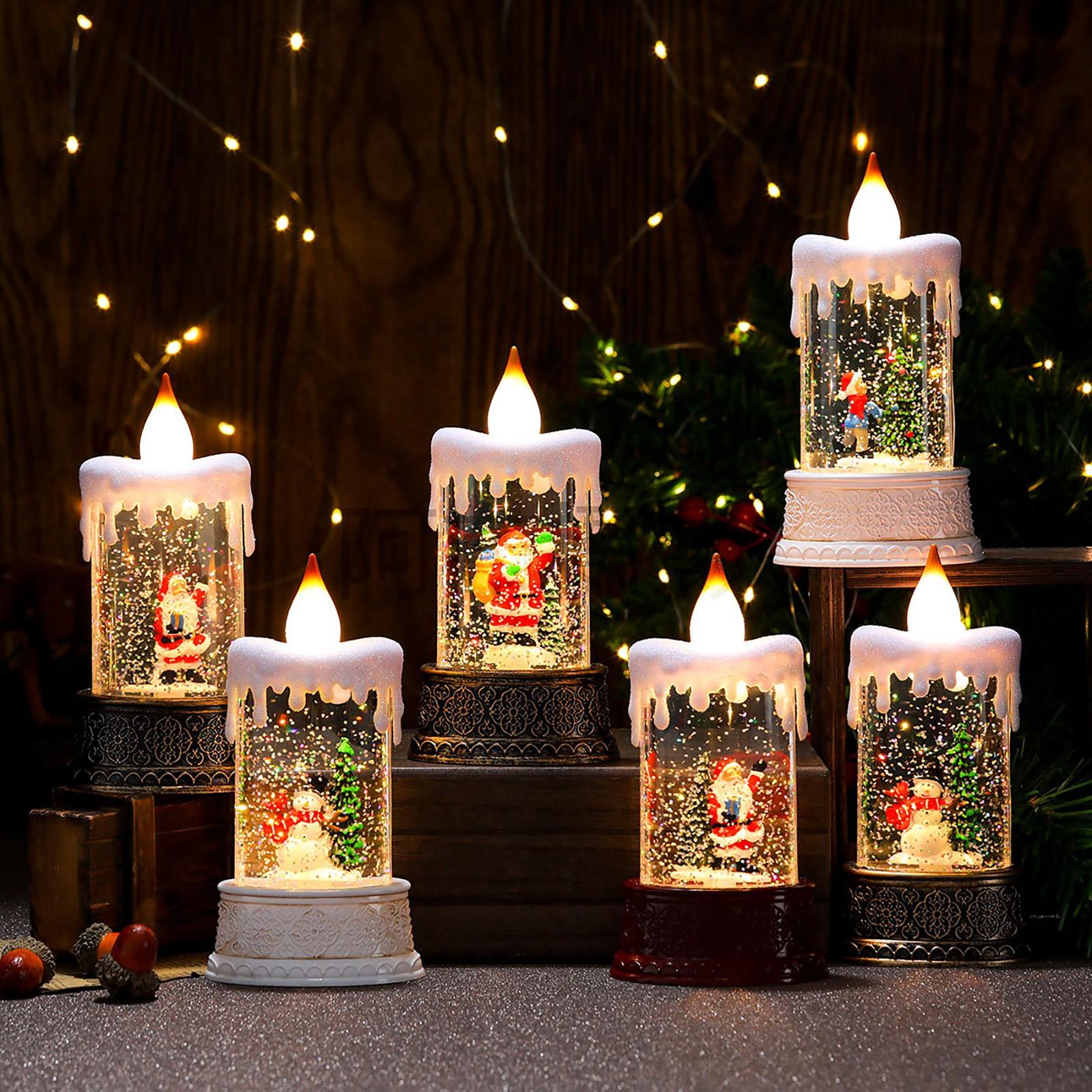 Новорічний нічник Свічка зі сніговиком SH2826 ∙ Новорічний музичний нічник-світильник SH2826 - мініатюра 5