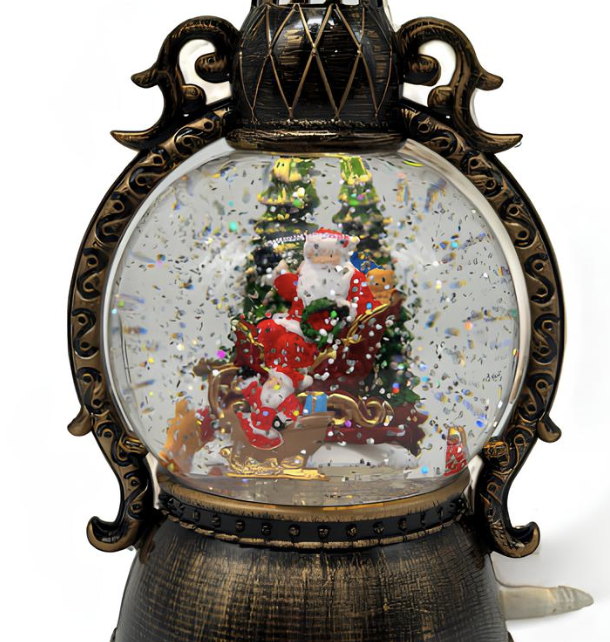 Новорічний музичний ліхтар SH2515 з LED та автоподувом ∙ Сніжний шар Дід Мороз SH2515 - мініатюра 3