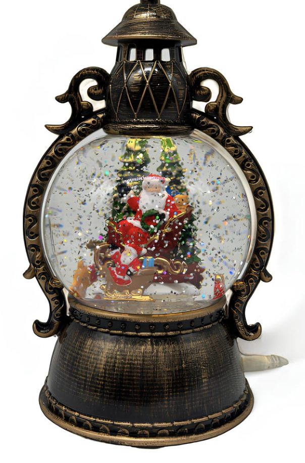 Новорічний музичний ліхтар SH2515 з LED та автоподувом ∙ Сніжний шар Дід Мороз SH2515 - мініатюра 4