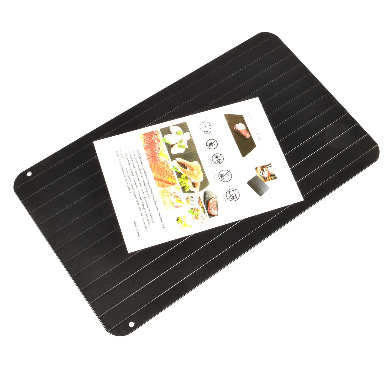 Алюмінієва дошка для розморожування продуктів 29,5×20 см ∙ Дошка для швидкого розморожування їжі 29,5×20 см - мініатюра 5