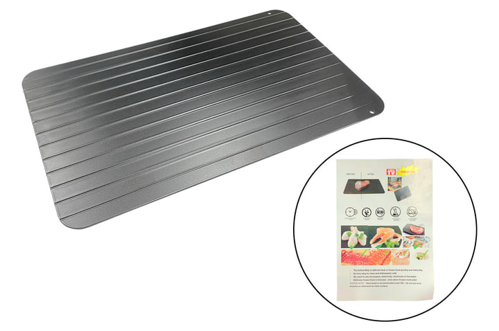 Алюмінієва дошка для розморожування продуктів 35,5×20 см ∙ Дошка для швидкого розморожування їжі 35,5×20 см - мініатюра 6