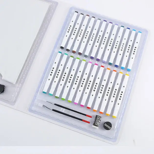 Дитячий набір на 98 предметів для малювання 007 з мольбертом у кейсі ∙ Набір для творчості Мольберт 007 – 98 предметів - мініатюра 2