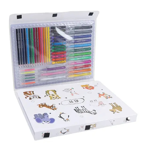 Дитячий набір на 98 предметів для малювання 007 з мольбертом у кейсі ∙ Набір для творчості Мольберт 007 – 98 предметів - мініатюра 5