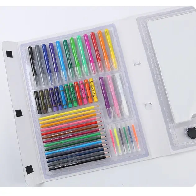 Дитячий набір на 98 предметів для малювання 007 з мольбертом у кейсі ∙ Набір для творчості Мольберт 007 – 98 предметів - мініатюра 6